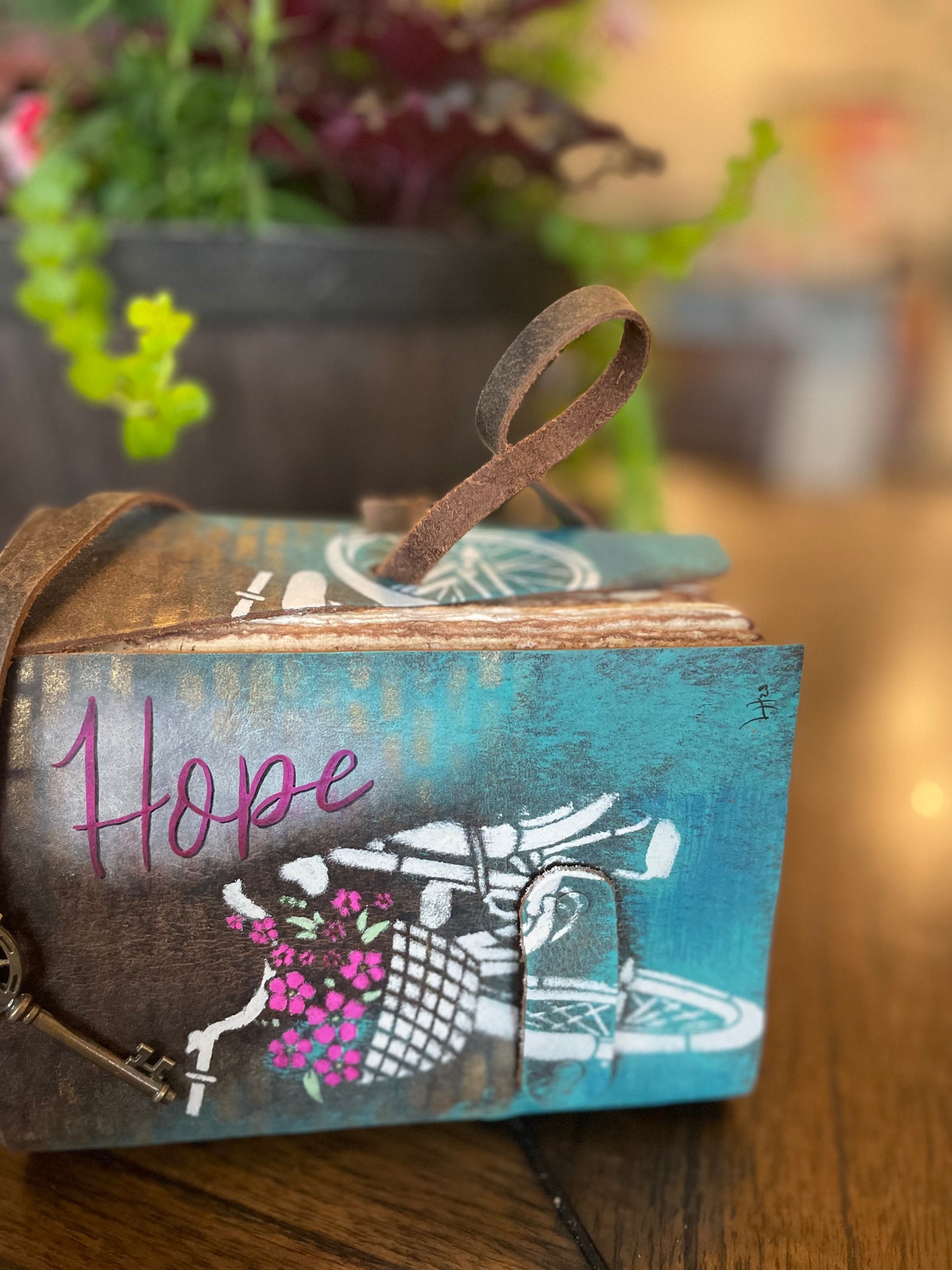 Hand-Painted Bicycle Hope Journal