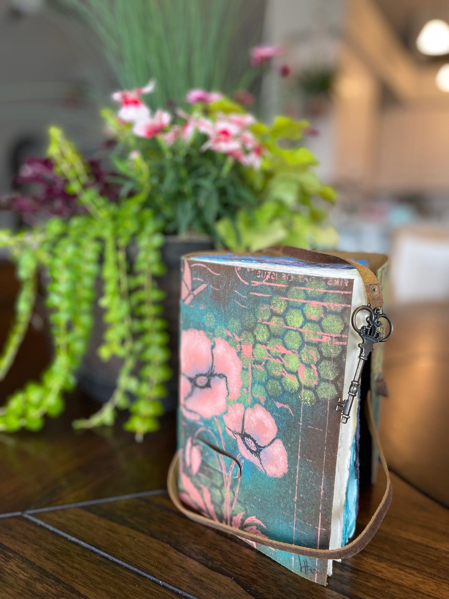 Hand-Painted Flower Butterfly Bee Journal