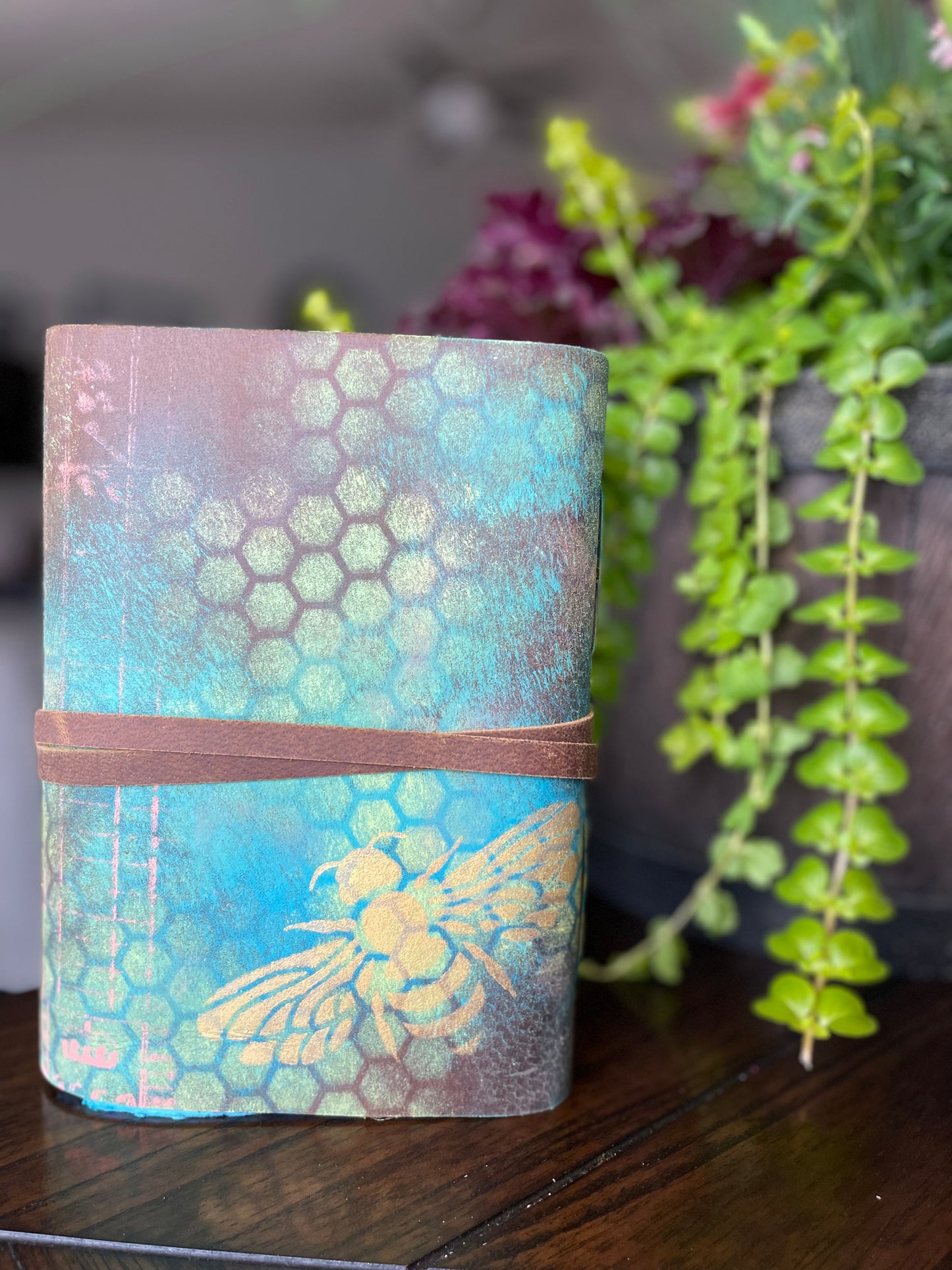 Hand-Painted Flower Butterfly Bee Journal