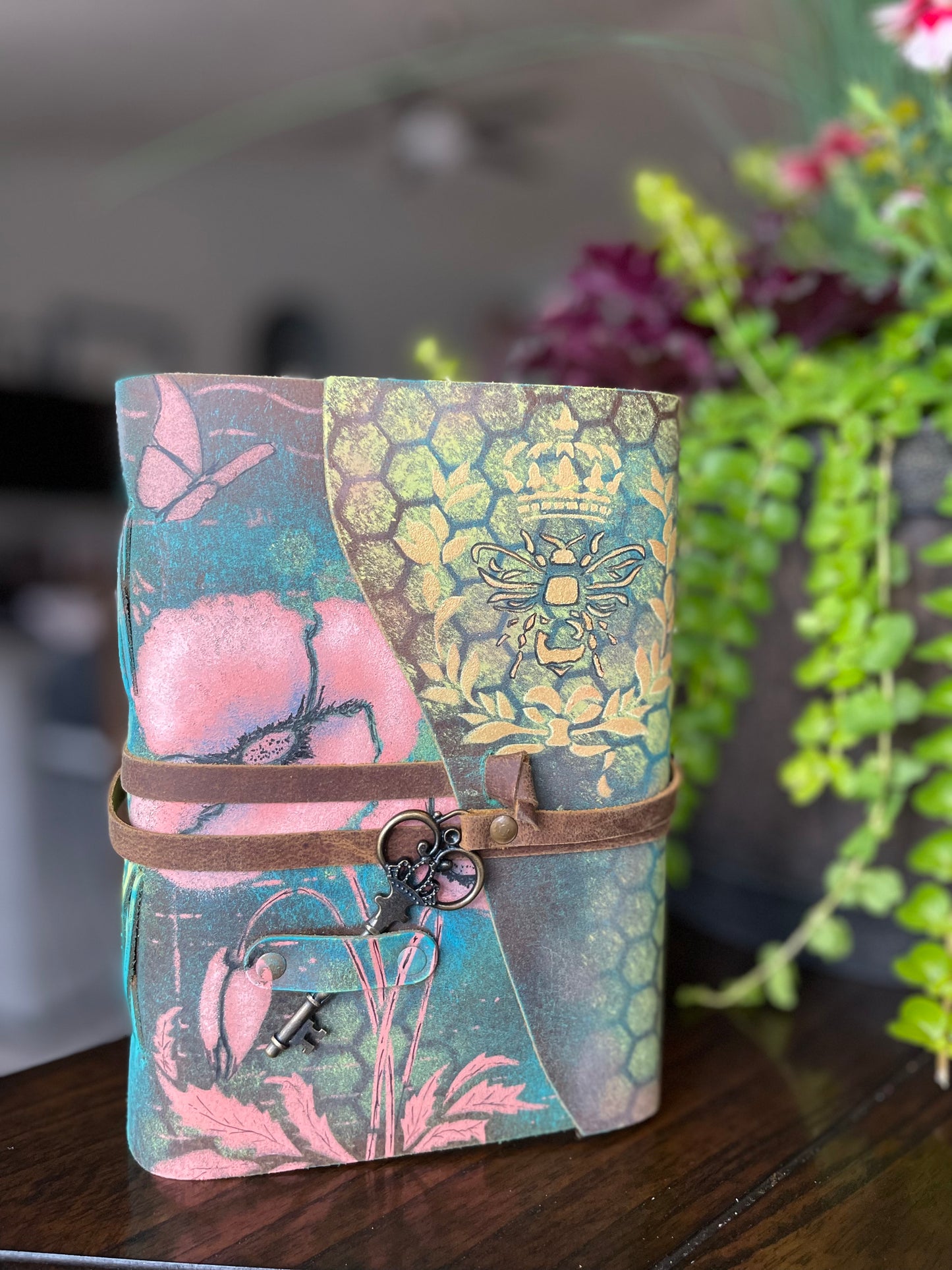 Hand-Painted Flower Butterfly Bee Journal